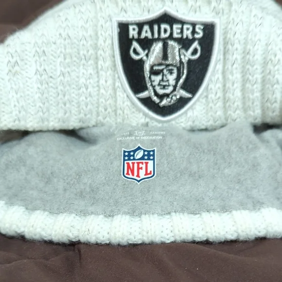 Las Vegas Raiders White New Era On Field Color Rush Official Knit Hat New - Picture 7 of 8